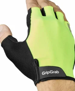 Gripgrab Ride Padded Short Finger Summer Gloves Yellow Hi-Vis New