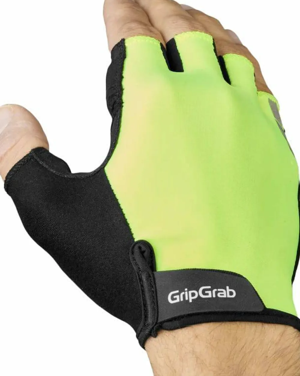 Gripgrab Ride Padded Short Finger Summer Gloves Yellow Hi-Vis New