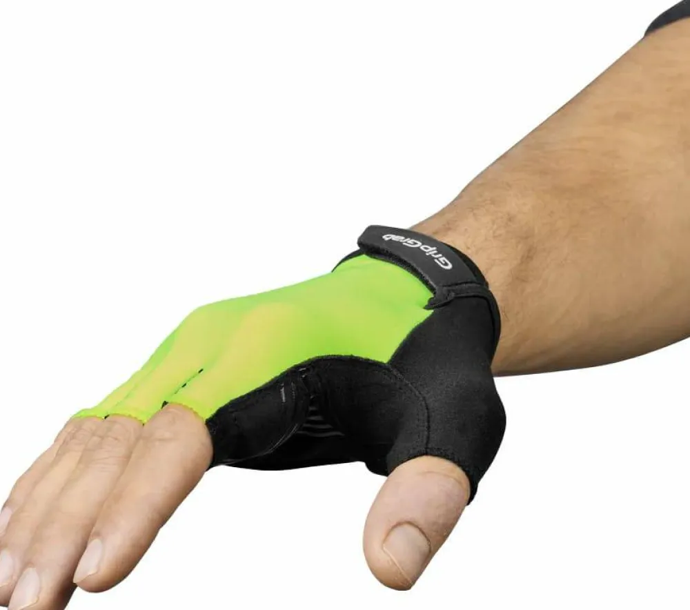 Gripgrab Ride Padded Short Finger Summer Gloves Yellow Hi-Vis New
