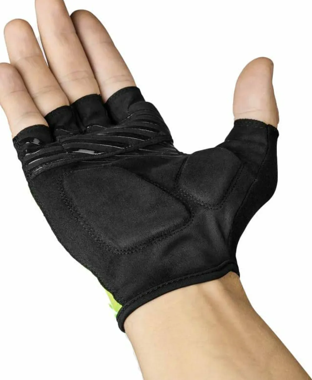 Gripgrab Ride Padded Short Finger Summer Gloves Yellow Hi-Vis New