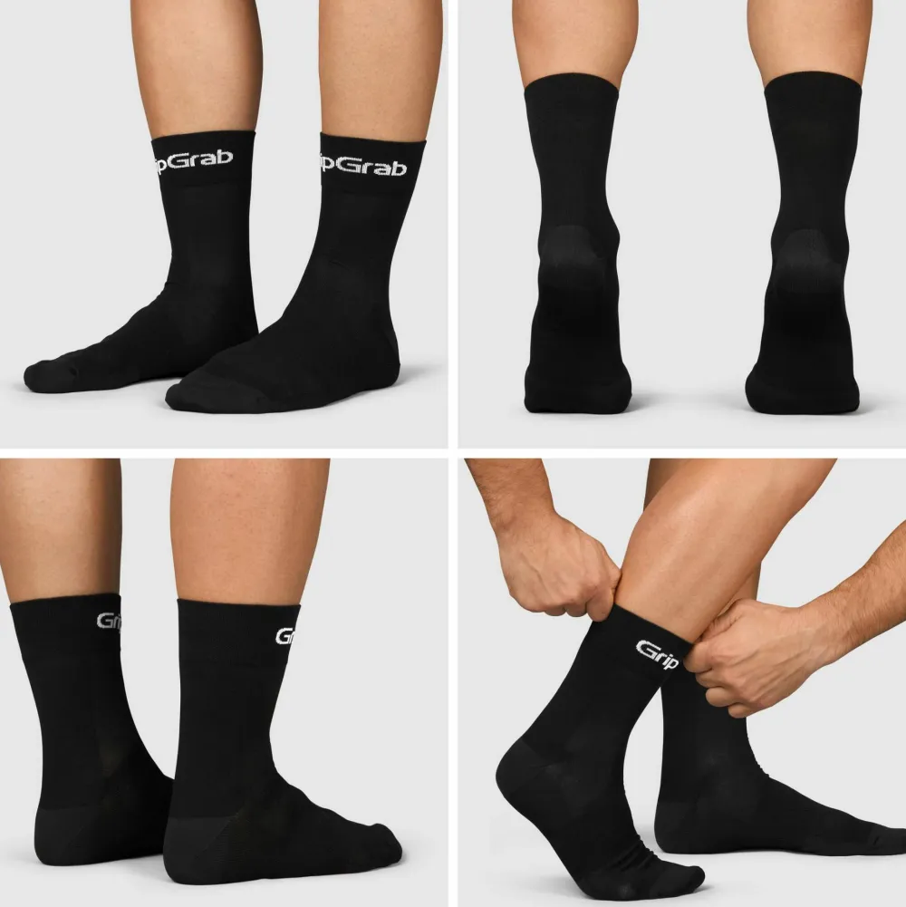 Gripgrab RIDE Regular Cut Socks 3-Pack Black New