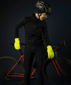 Gripgrab Ride Windproof Deep Winter Lobster Gloves Yellow Hi-Vis