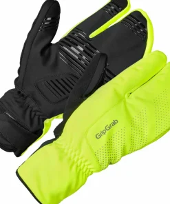 Gripgrab Ride Windproof Deep Winter Lobster Gloves Yellow Hi-Vis