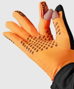 Gripgrab Running Expert Hi-Vis Touchscreen Winter Gloves Orange Hi-Vis