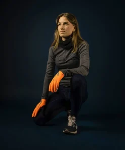 Gripgrab Running Expert Hi-Vis Touchscreen Winter Gloves Orange Hi-Vis
