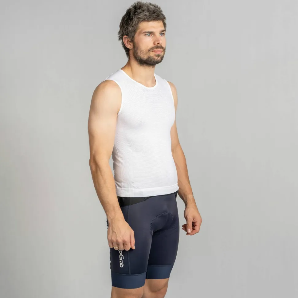 Gripgrab Unisex PACR Ultralight Seamless Sleeveless Base Layer White