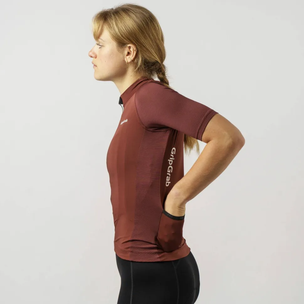 Gripgrab Women's Ride Short Sleeve Jersey Dark Red