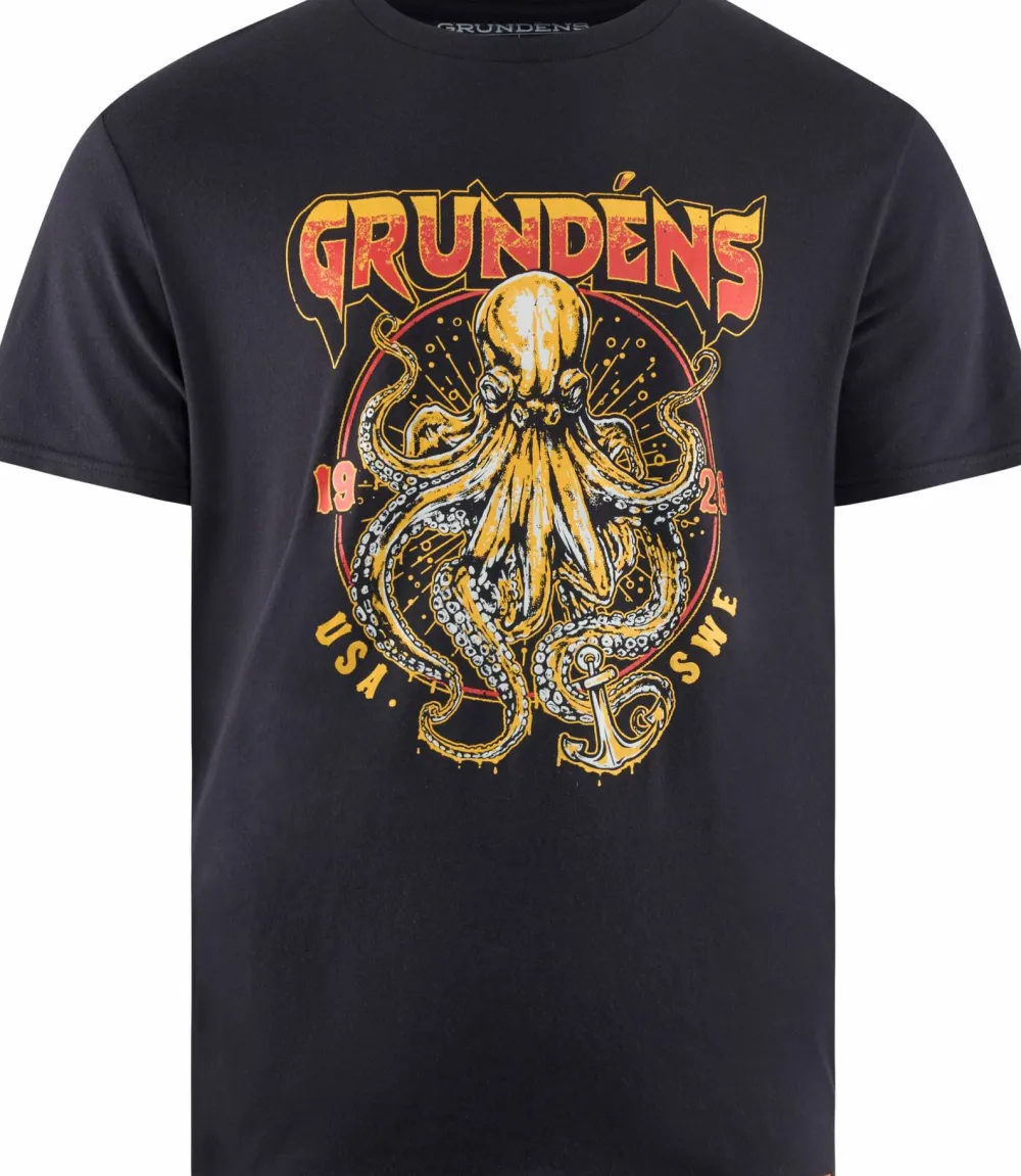 Grundéns Men's Rocktopus Ss T-Shirt Black Hot