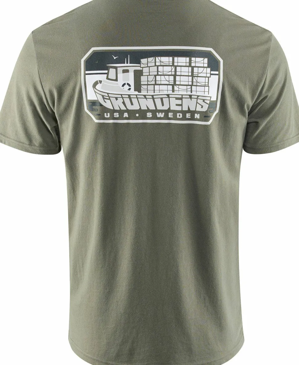 Grundéns Men's Trapper Ss T-Shirt Green