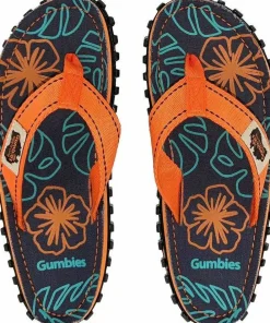 Gumbies Unisex Islander Orange Hibiscus