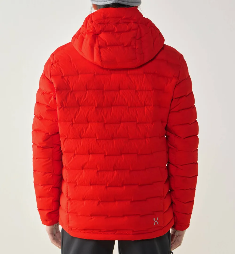 Haglöfs Men's Spitz Down Hood Tech Red Hot