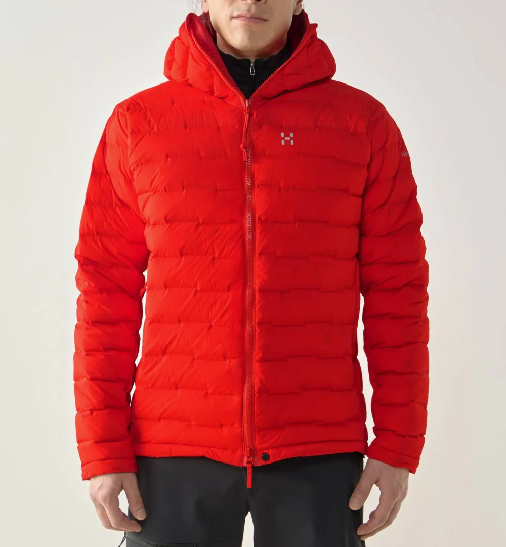 Haglöfs Men's Spitz Down Hood Tech Red Hot