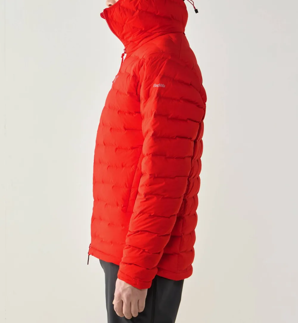 Haglöfs Men's Spitz Down Hood Tech Red Hot