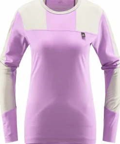 Haglöfs Natural Blend Tech Crew Neck Women Concrete/Purple Ice Sale
