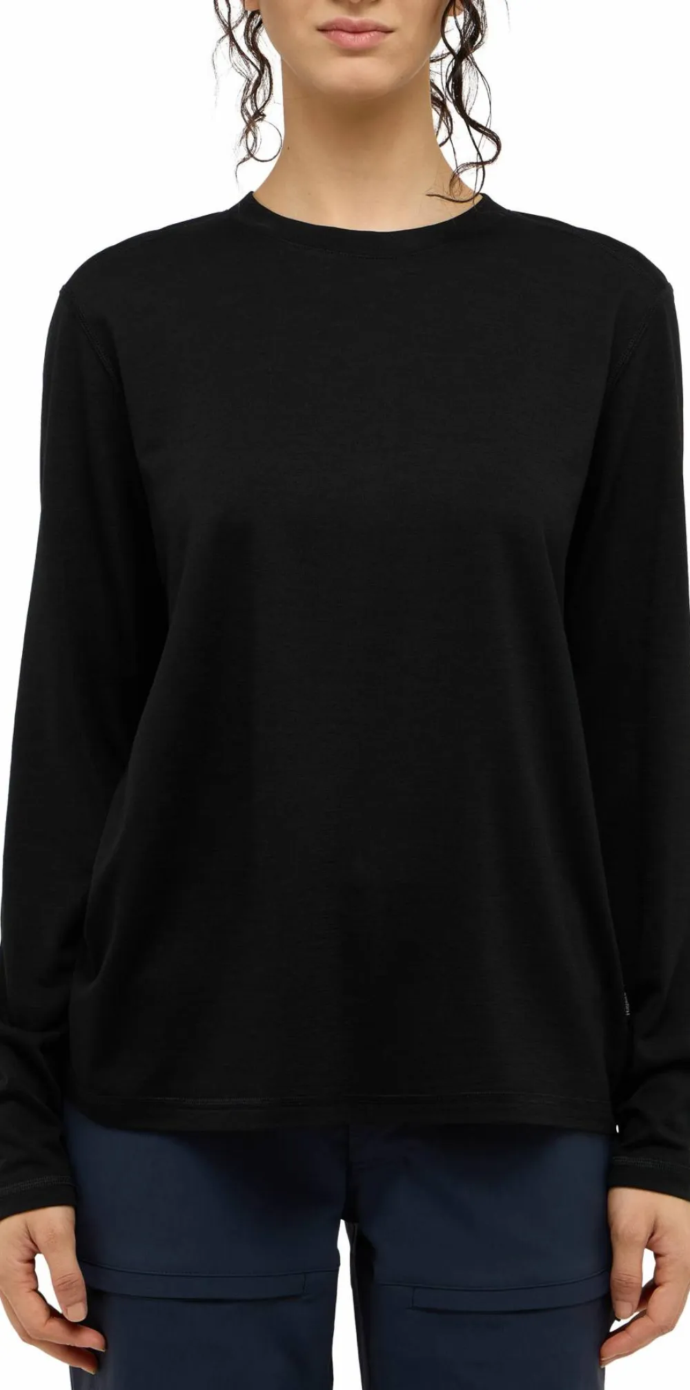 Haglöfs Women's Kaise Wool Long Sleeve Tee True Black Hot