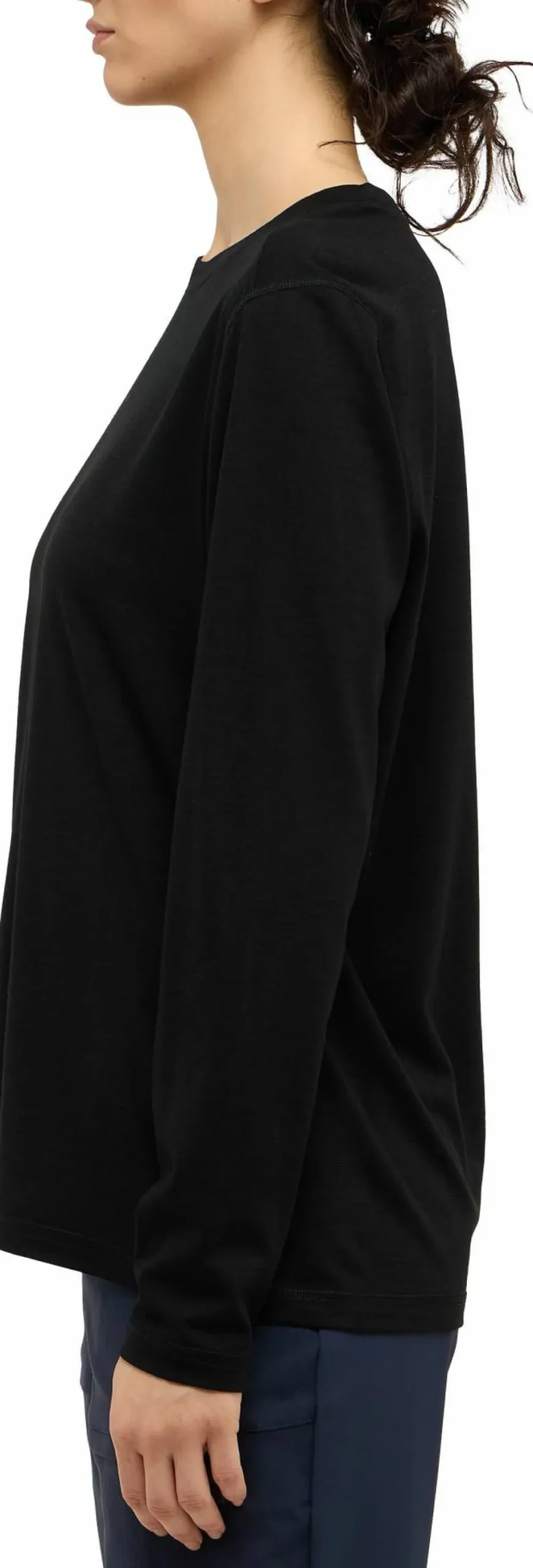 Haglöfs Women's Kaise Wool Long Sleeve Tee True Black Hot