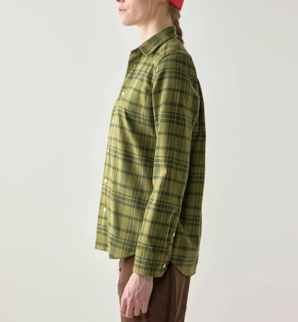 Haglöfs Women’s Virke Flannel Shirt Seaweed Green/olive Green