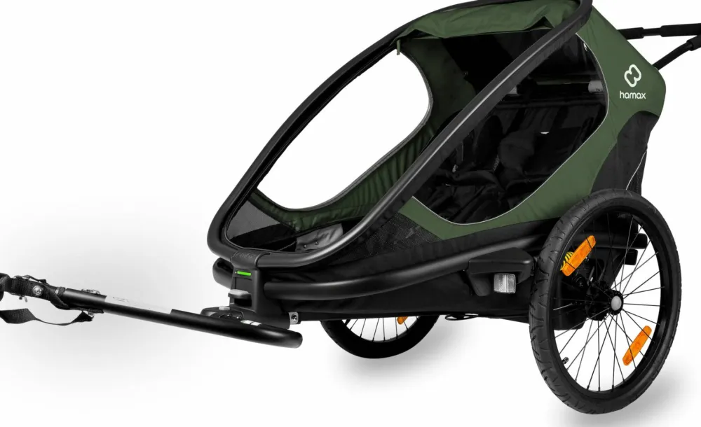 Hamax Outback (+ Bicycle Arm & Stroller Wheel) Green/black Outlet