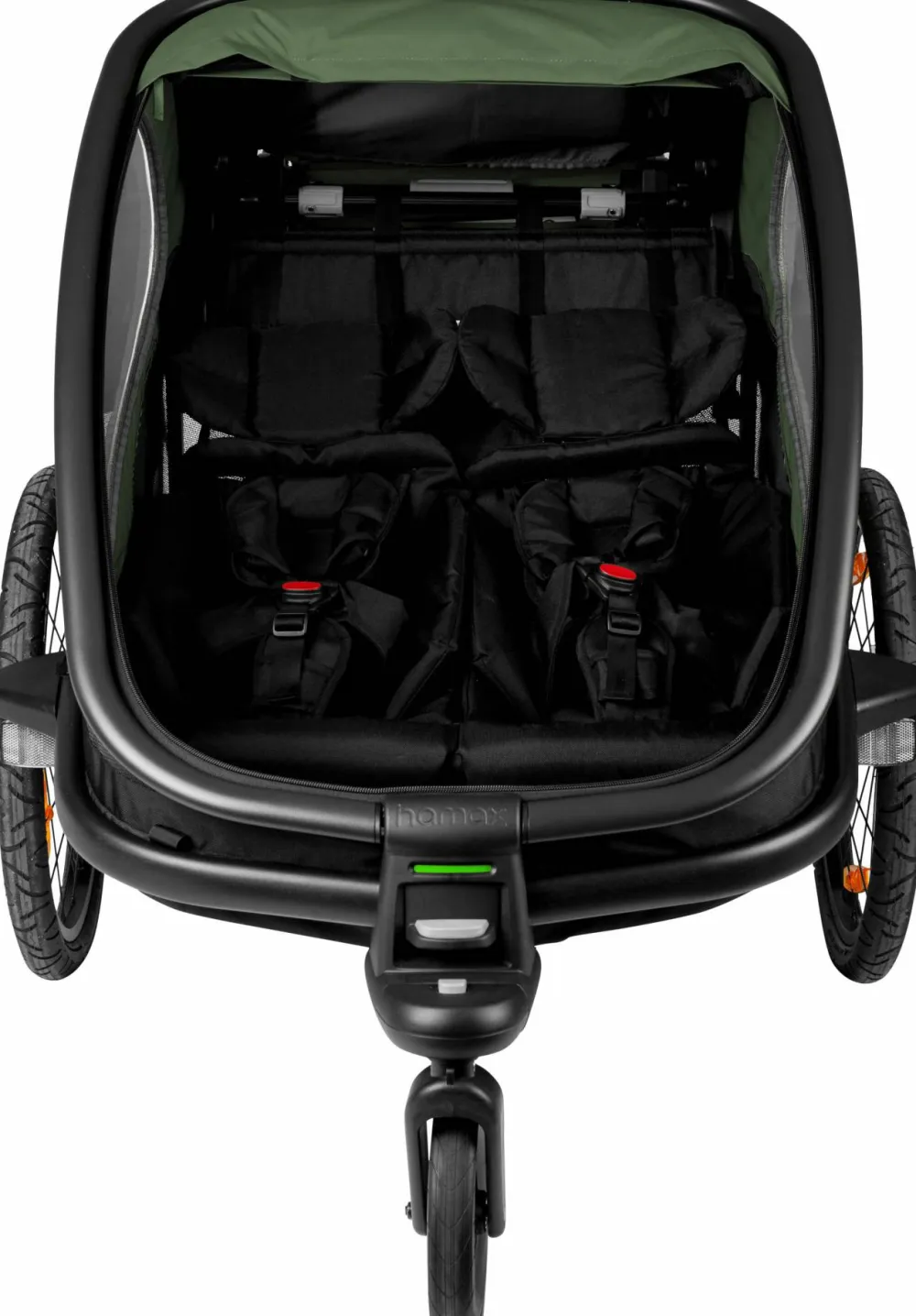Hamax Outback (+ Bicycle Arm & Stroller Wheel) Green/black Outlet