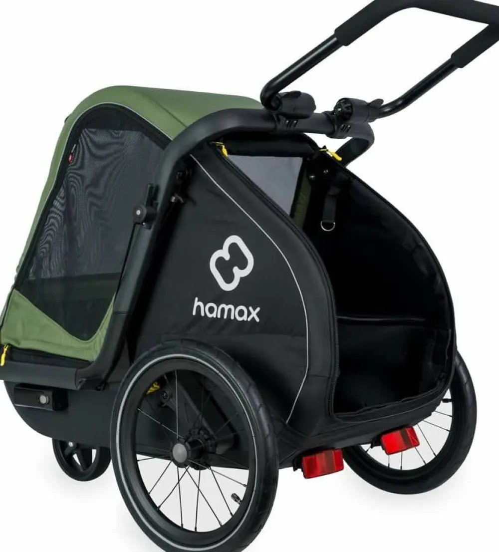 Hamax Pluto M Dog Trailer Green/black Clearance