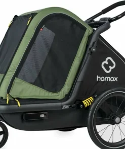 Hamax Pluto M Dog Trailer Green/black Clearance
