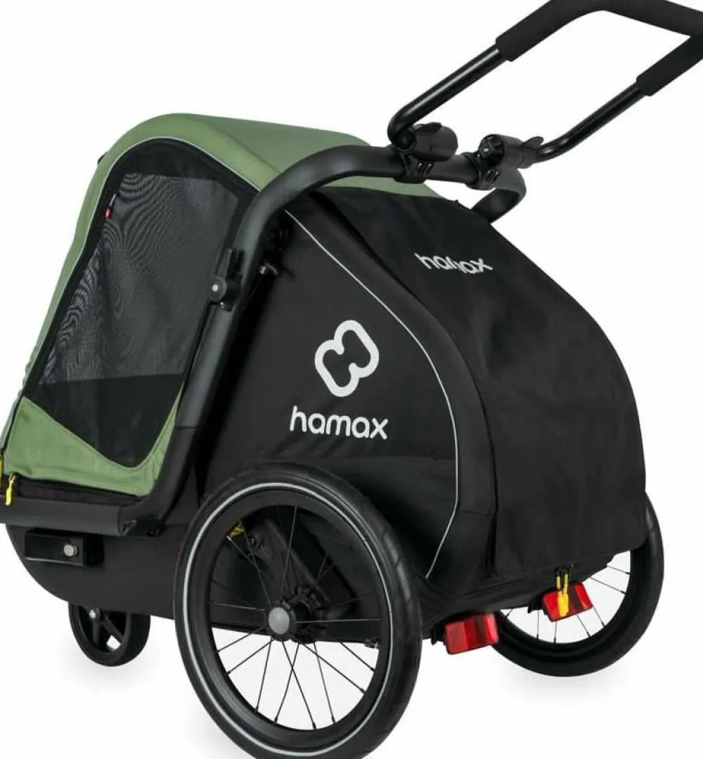 Hamax Pluto M Dog Trailer Green/black Clearance