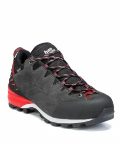 Hanwag Men's Makra Pro Low Gore-Tex Asphalt/Red Hot