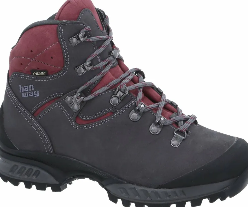 Hanwag Women's Tatra II Lady Gore-Tex ASPHALT/DARK GARNET New