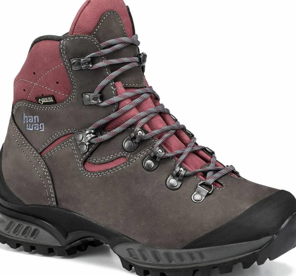 Hanwag Women's Tatra II Wide Lady Gore-Tex Asphalt/Dark Garnet New