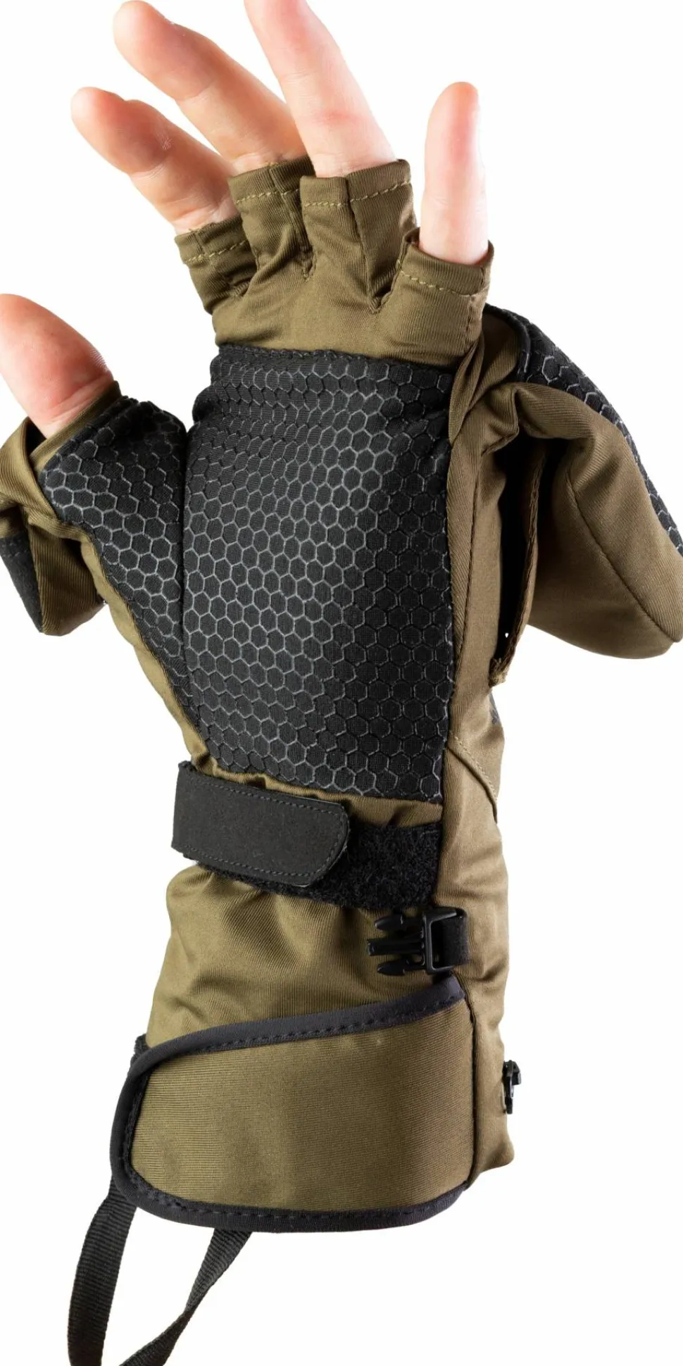Heat Experience Heated Hunt Pullover Mittens Green/Black