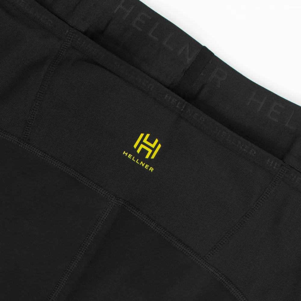 Hellner Men's Compression Full Length Tights Black Beauty New