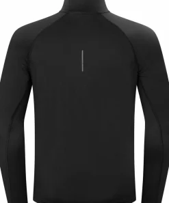 Hellner Men's Core Running Halfzip LS Tee Black Beauty Hot