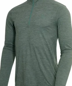 Hellner Men's Nunis Halfzip Long Sleeve Tee Laurel Wreath Melange Outlet