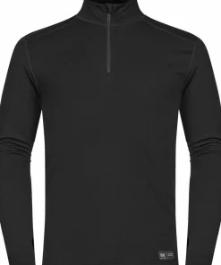 Hellner Men's Wool Tech Base Layer Long Sleeve Black Beauty
