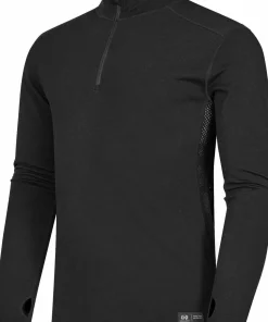 Hellner Men's Wool Tech Base Layer Long Sleeve Black Beauty