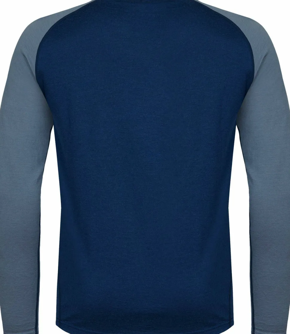 Hellner Men's Wool Warm Base Layer Long Sleeve Dress Blue/Flint Stone