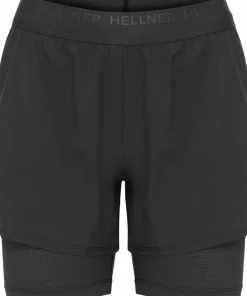Hellner Women's Kelva 2-In-1 Running Long Tights Black Beauty/black Beauty