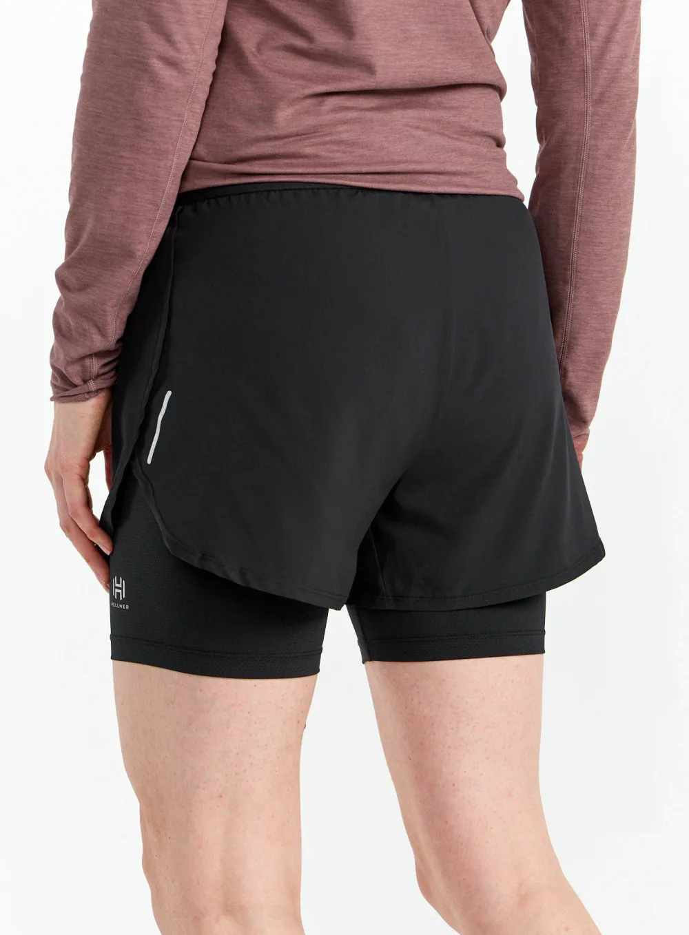 Hellner Women's Kelva 2-In-1 Running Long Tights Black Beauty/Black Beauty Outlet