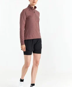 Hellner Women's Nunis Halfzip Long Sleeve Tee Rose Taupe Sale