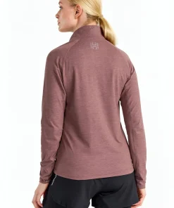 Hellner Women's Nunis Halfzip Long Sleeve Tee Rose Taupe Sale