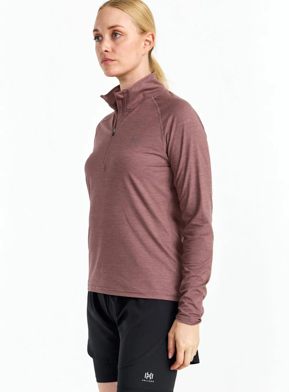 Hellner Women's Nunis Halfzip Long Sleeve Tee Rose Taupe Sale