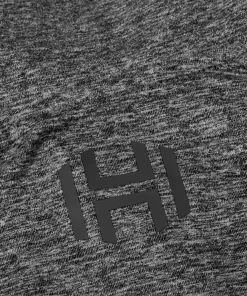 Hellner Women's Nunis Halfzip Long Sleeve Tee Black Beauty melange Clearance