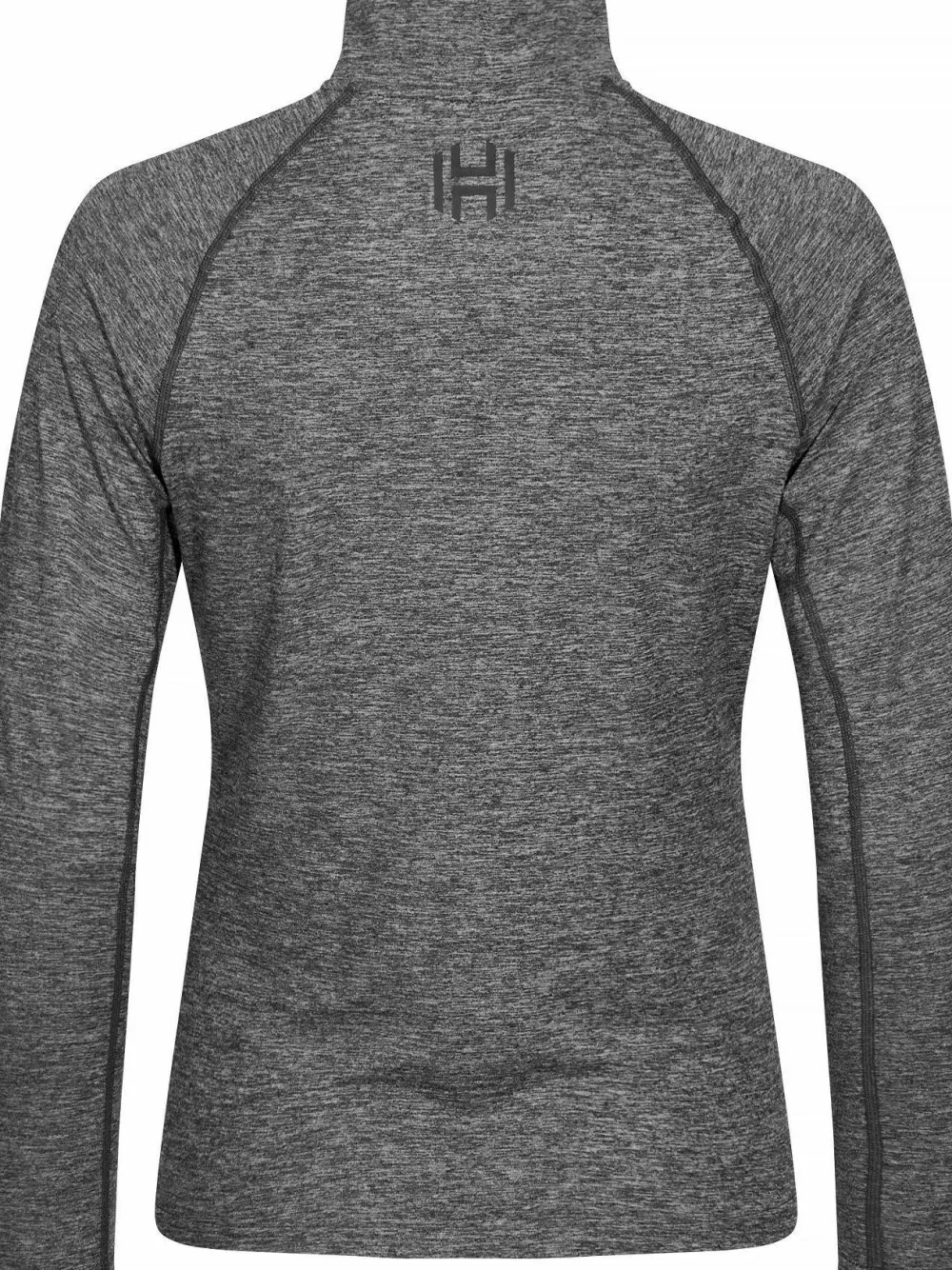 Hellner Women's Nunis Halfzip Long Sleeve Tee Black Beauty melange Clearance