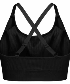 Hellner Women's Seamless Tech Sport Bra Black Beauty