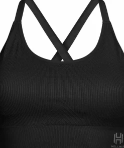 Hellner Women's Seamless Tech Sport Bra Black Beauty
