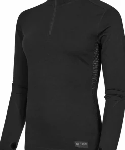 Hellner Women's Wool Tech Base Layer Long Sleeve Black Beauty Sale