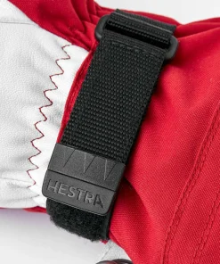 Hestra Army Leather Heli Ski 3-Finger Red