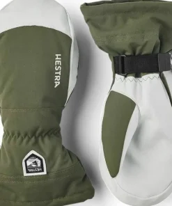 Hestra Army Leather Heli Ski Mitt Olive