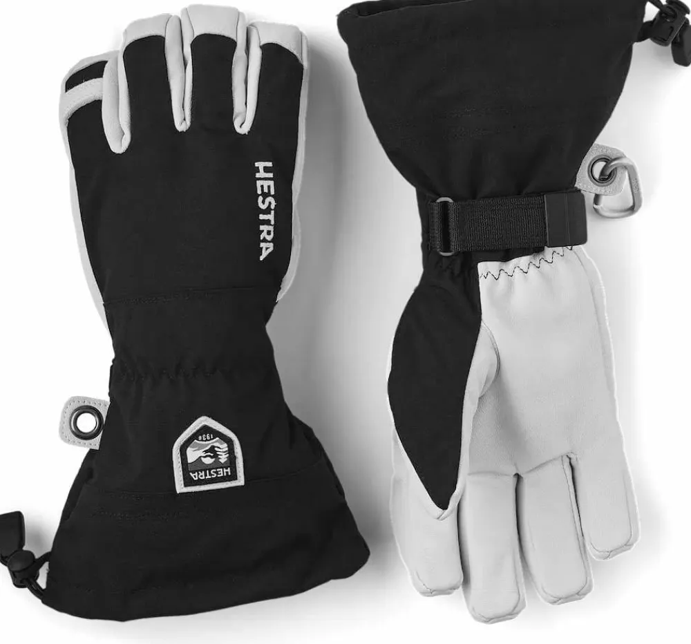 Sale Army Leather Heli Ski 5-finger Black Handskar & Vantar Herr
