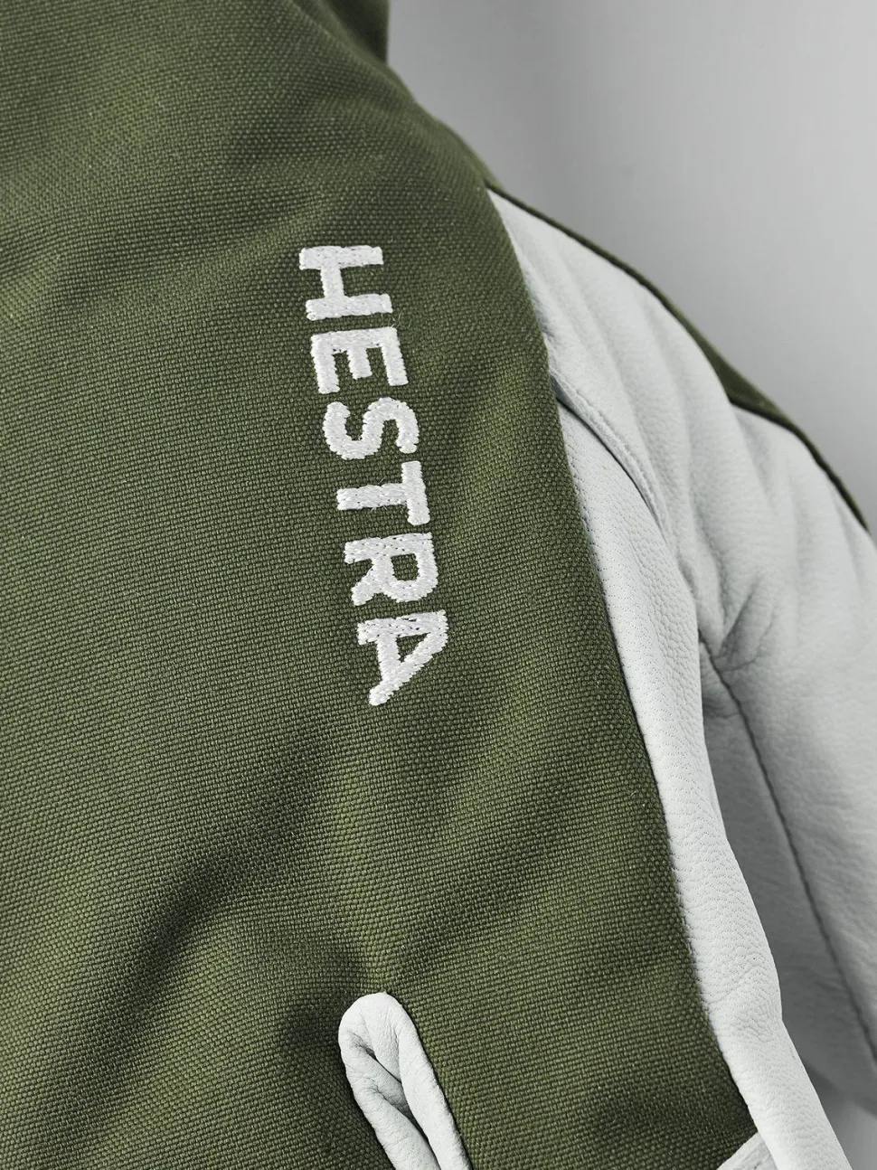 Hestra Army Leather Heli Ski 3-Finger Olive